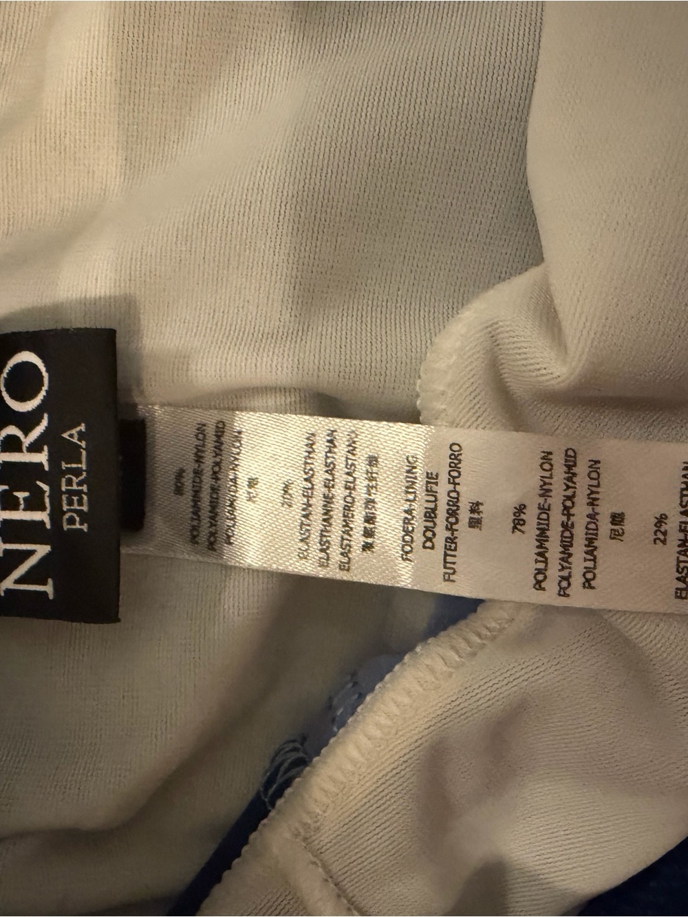 Light Blue Men's Swim Trunks with Black Waist Trim - Picture 9 of 13